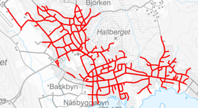 Tättbebyggt område S-näs